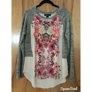 EUC Floral shirt style&co size small!